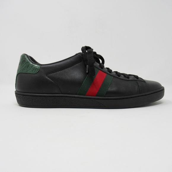 gucci ace leather sneaker mens